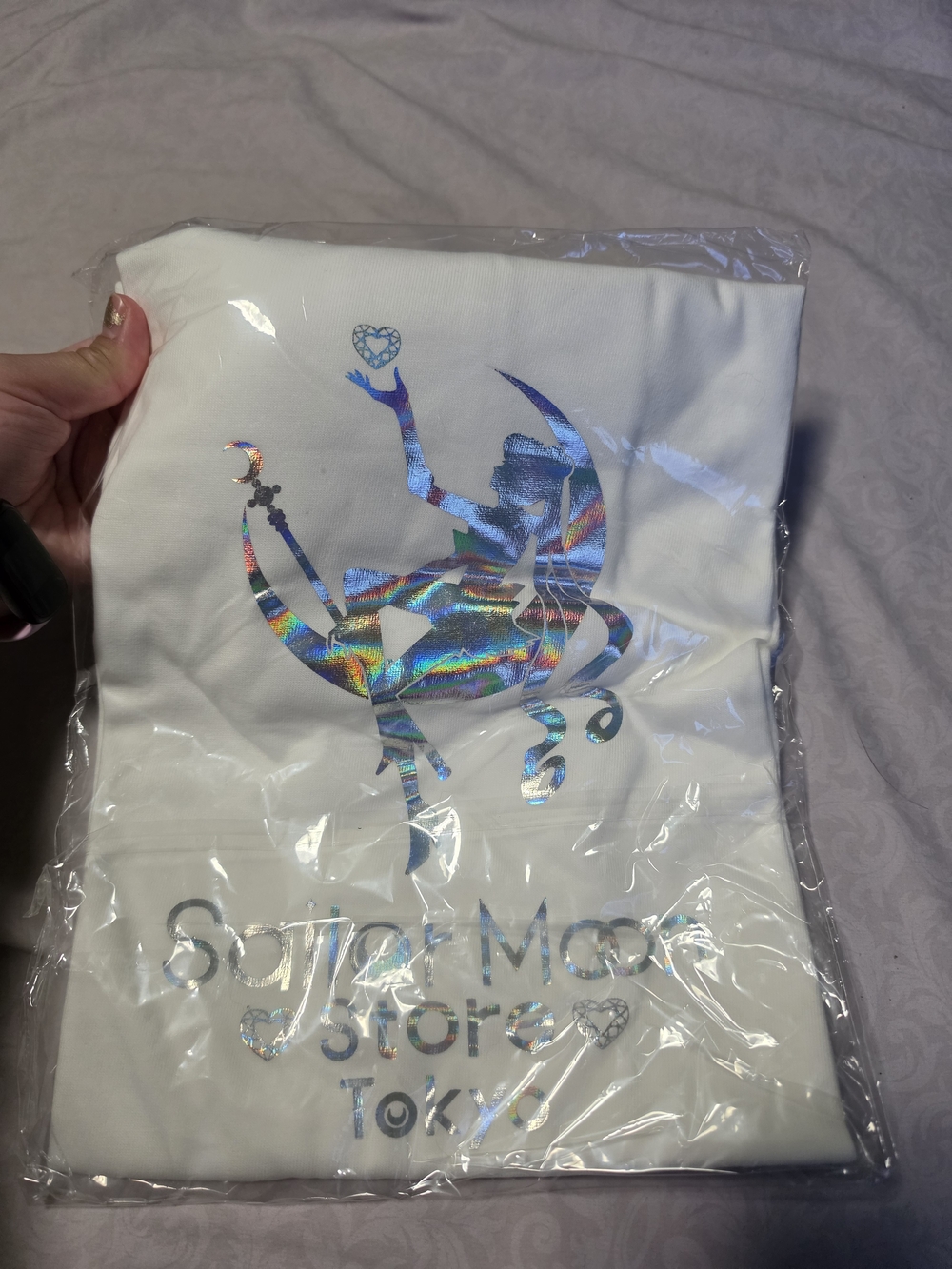 Sailor Moon Store Tokyo Holographic White Tee Xl - Picture 2 of 7